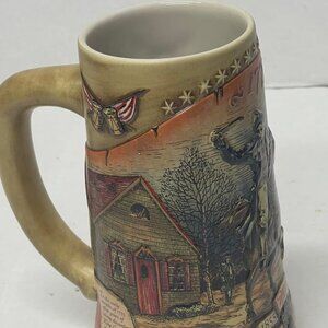 VINTAGE MILLER HIGH LIFE 1855-1991 BIRTH OF A NATION BEER STEIN 1ST IN A SERIES